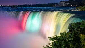 Niagara Falls Colors at Night